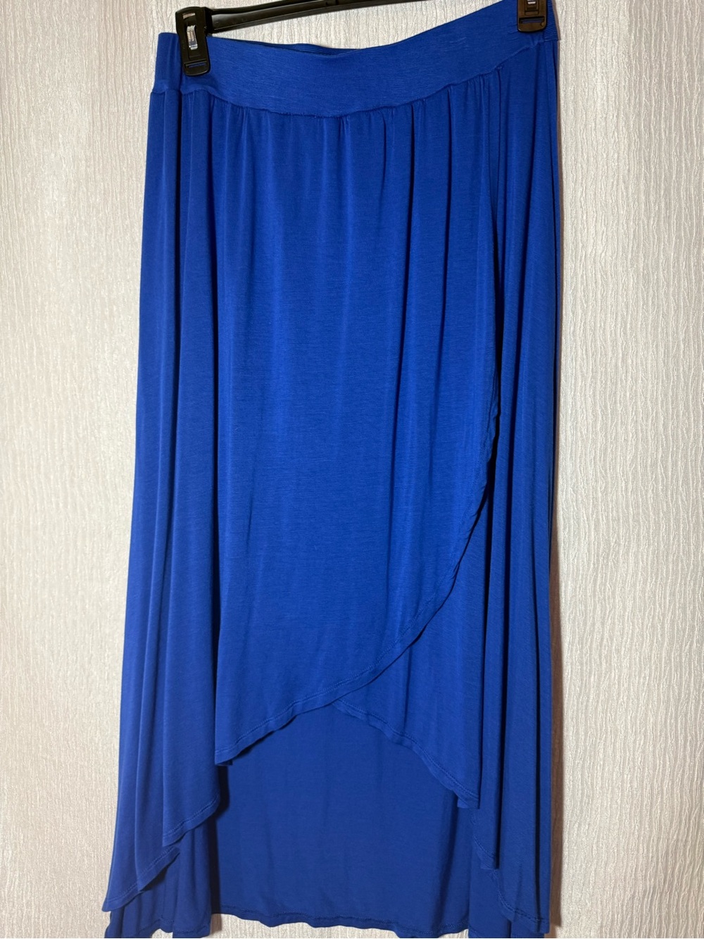 new directions Royal Blue High-Low Wrap Skirt